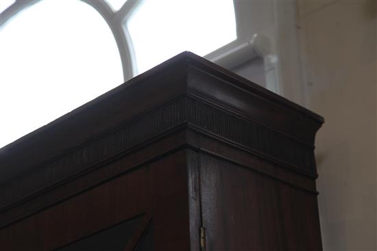 A George III mahogany straight front library bookcase, W.5ft6in. D.1ft3in. H.7ft.8in.